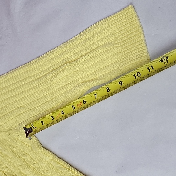 Faded Glory Cabled Sweater Women's Size L, Yellow - Picture 11 of 12